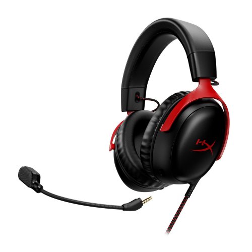 Уцінка навушники HyperX Cloud III (727A9AA) Black/Red (Розкрита упаковка, 852826) купити в Україні: Київ, Львів, Хмельницький, Тернопіль, Івано-Франківськ | Низька ціна, відгуки, характеристики від TELEMART фото