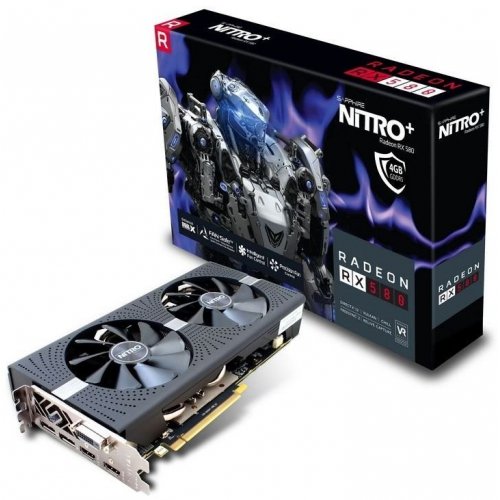 Відеокарта Sapphire Radeon RX 580 NITRO+ 4096MB (11265-07-20G) (Відновлено продавцем, 852827) купити в Україні: Київ, Львів, Хмельницький, Тернопіль, Івано-Франківськ | Перевірка сумісності, низька ціна, відгуки, характеристики від TELEMART фото