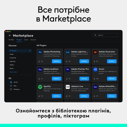 Консоль Logitech MX Creative Console (920-012931) Graphite купить в Украине: Киев, Днепр, Харьков, Одесса  | Низкая цена, отзывы, характеристики от TELEMART фото