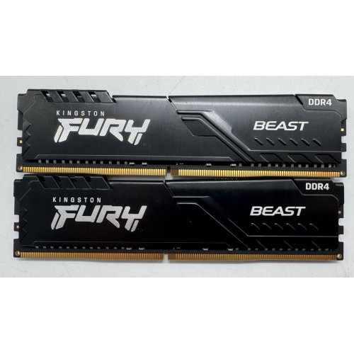 Озп Kingston DDR4 32GB (2x16GB) 3200Mhz FURY Beast Black (KF432C16BB1K2/32) (Відновлено продавцем, 852843) купити в Україні: Київ, Львів, Хмельницький, Тернопіль, Івано-Франківськ | Перевірка сумісності, низька ціна, відгуки, характеристики від TELEMART фото