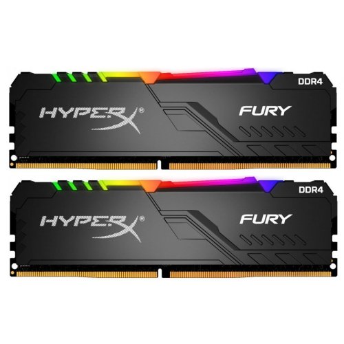 Озу HyperX DDR4 16GB (2x8GB) 2666Mhz Fury RGB (HX426C16FB3AK2/16) (Восстановлено продавцом, 852909) купить в Украине: Киев, Днепр, Харьков, Одесса  | Проверка совместимости, низкая цена, отзывы, характеристики от TELEMART фото
