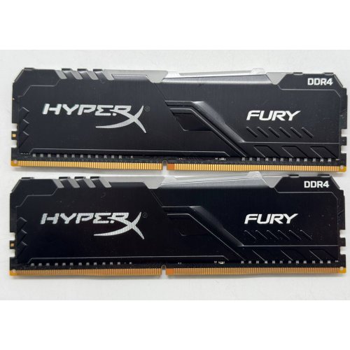 Озу HyperX DDR4 16GB (2x8GB) 2666Mhz Fury RGB (HX426C16FB3AK2/16) (Восстановлено продавцом, 852909) купить в Украине: Киев, Днепр, Харьков, Одесса  | Проверка совместимости, низкая цена, отзывы, характеристики от TELEMART фото