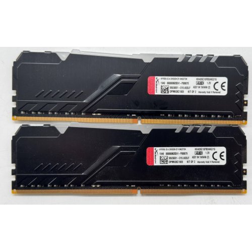 Озу HyperX DDR4 16GB (2x8GB) 2666Mhz Fury RGB (HX426C16FB3AK2/16) (Восстановлено продавцом, 852909) купить в Украине: Киев, Днепр, Харьков, Одесса  | Проверка совместимости, низкая цена, отзывы, характеристики от TELEMART фото
