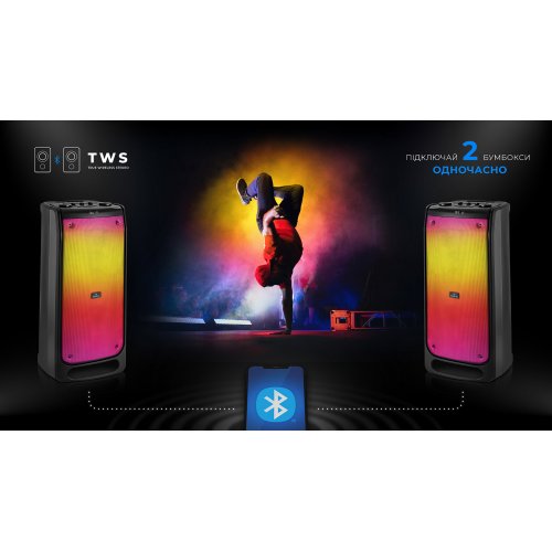 Портативная акустика REAL-EL X-797 (EL121600023) Black купить в Украине: Киев, Днепр, Харьков, Одесса  | Низкая цена, отзывы, характеристики от TELEMART фото