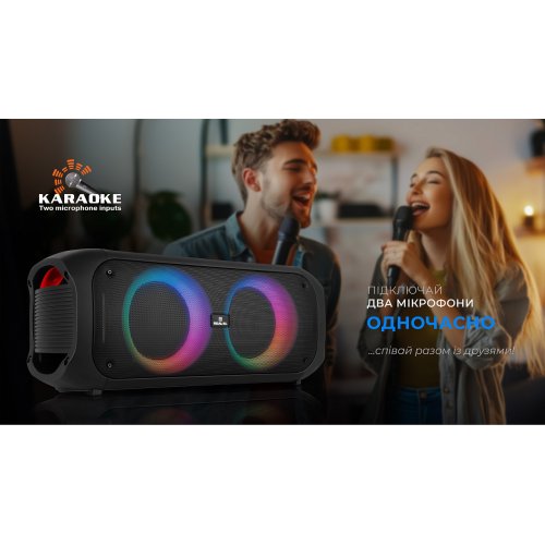 Портативная акустика REAL-EL X-795 (EL121600022) Black купить в Украине: Киев, Днепр, Харьков, Одесса  | Низкая цена, отзывы, характеристики от TELEMART фото