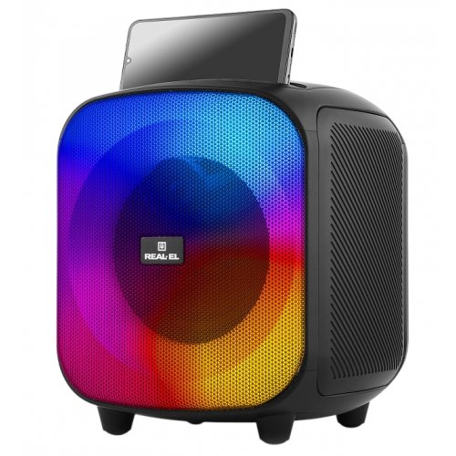 Портативная акустика REAL-EL X-760 (EL121600029) Black купить в Украине: Киев, Днепр, Харьков, Одесса  | Низкая цена, отзывы, характеристики от TELEMART фото