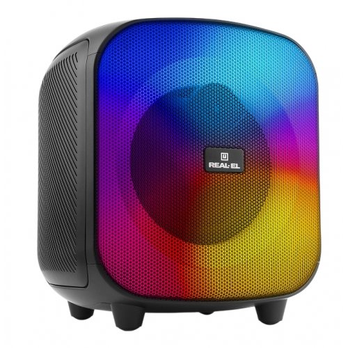 Портативная акустика REAL-EL X-760 (EL121600029) Black купить в Украине: Киев, Днепр, Харьков, Одесса  | Низкая цена, отзывы, характеристики от TELEMART фото