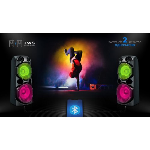 Портативная акустика REAL-EL X-780 (EL121600030) Black купить в Украине: Киев, Днепр, Харьков, Одесса  | Низкая цена, отзывы, характеристики от TELEMART фото