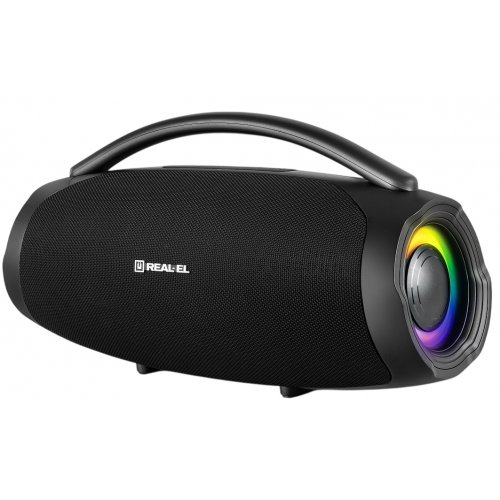 Портативная акустика REAL-EL X-755 (EL121600031) Black купить в Украине: Киев, Днепр, Харьков, Одесса  | Низкая цена, отзывы, характеристики от TELEMART фото