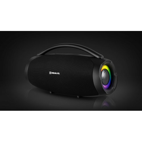Портативная акустика REAL-EL X-755 (EL121600031) Black купить в Украине: Киев, Днепр, Харьков, Одесса  | Низкая цена, отзывы, характеристики от TELEMART фото
