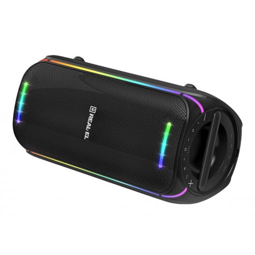 Портативная акустика REAL-EL X-775 (EL121600032) Black купить в Украине: Киев, Днепр, Харьков, Одесса  | Низкая цена, отзывы, характеристики от TELEMART фото
