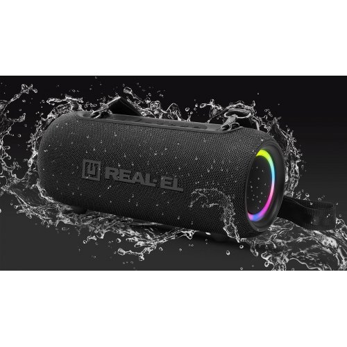 Портативная акустика REAL-EL X-725 (EL121600028) Black купить в Украине: Киев, Днепр, Харьков, Одесса  | Низкая цена, отзывы, характеристики от TELEMART фото