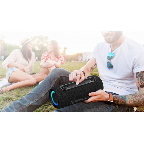 Портативная акустика REAL-EL X-725 (EL121600028) Black купить в Украине: Киев, Днепр, Харьков, Одесса  | Низкая цена, отзывы, характеристики от TELEMART фото
