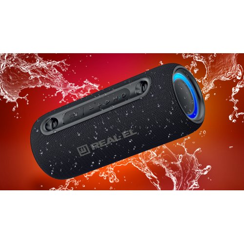 Портативная акустика REAL-EL X-725 (EL121600028) Black купить в Украине: Киев, Днепр, Харьков, Одесса  | Низкая цена, отзывы, характеристики от TELEMART фото