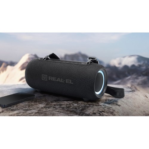 Портативная акустика REAL-EL X-725 (EL121600028) Black купить в Украине: Киев, Днепр, Харьков, Одесса  | Низкая цена, отзывы, характеристики от TELEMART фото