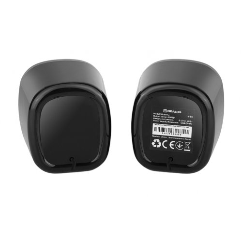 Акустическая система REAL-EL S-55 (EL121100014) Black купить в Украине: Киев, Днепр, Харьков, Одесса  | Низкая цена, отзывы, характеристики от TELEMART фото