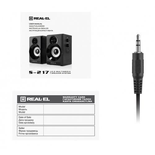 Акустическая система REAL-EL S-217 (EL121200013) Black купить в Украине: Киев, Днепр, Харьков, Одесса  | Низкая цена, отзывы, характеристики от TELEMART фото