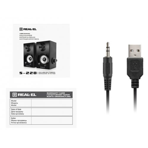 Акустична система REAL-EL S-228 (EL121200014) Black купити в Україні: Київ, Львів, Хмельницький, Тернопіль, Івано-Франківськ | Низька ціна, відгуки, характеристики від TELEMART фото
