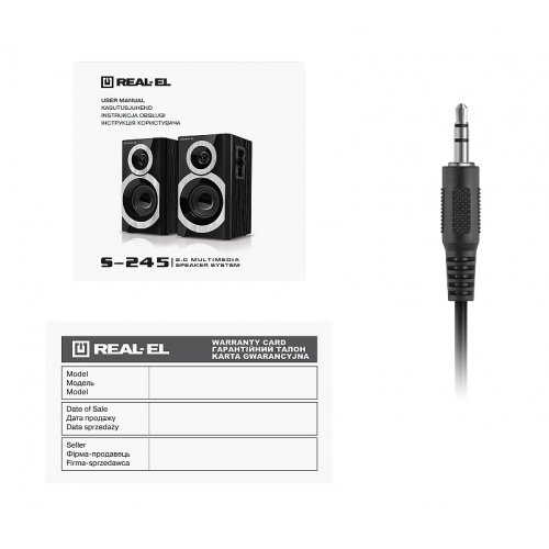 Акустична система REAL-EL S-245 (EL121200015) Black купити в Україні: Київ, Львів, Хмельницький, Тернопіль, Івано-Франківськ | Низька ціна, відгуки, характеристики від TELEMART фото