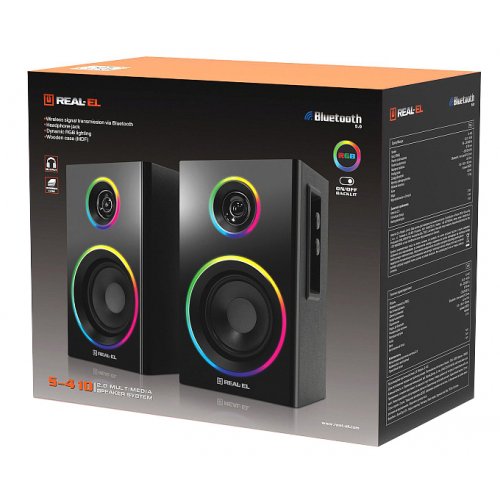 Акустична система REAL-EL S-410 (EL121200016) Black купити в Україні: Київ, Львів, Хмельницький, Тернопіль, Івано-Франківськ | Низька ціна, відгуки, характеристики від TELEMART фото