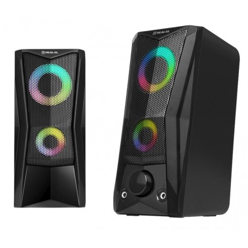 Акустическая система REAL-EL S-107 (EL121100017) Black купить в Украине: Киев, Днепр, Харьков, Одесса  | Низкая цена, отзывы, характеристики от TELEMART фото