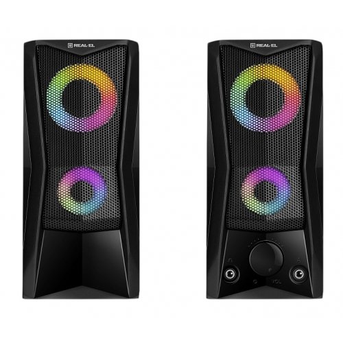 Акустическая система REAL-EL S-107 (EL121100017) Black купить в Украине: Киев, Днепр, Харьков, Одесса  | Низкая цена, отзывы, характеристики от TELEMART фото