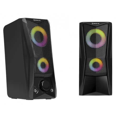 Акустическая система REAL-EL S-107 (EL121100017) Black купить в Украине: Киев, Днепр, Харьков, Одесса  | Низкая цена, отзывы, характеристики от TELEMART фото