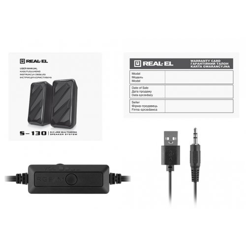 Акустическая система REAL-EL S-130 (EL121100018) Black купить в Украине: Киев, Днепр, Харьков, Одесса  | Низкая цена, отзывы, характеристики от TELEMART фото