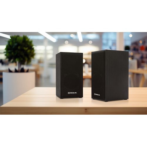 Акустическая система REAL-EL S-202 (EL121200019) Black купить в Украине: Киев, Днепр, Харьков, Одесса  | Низкая цена, отзывы, характеристики от TELEMART фото