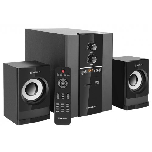 Акустическая система REAL-EL M-355 (EL121300015) Black купить в Украине: Киев, Днепр, Харьков, Одесса  | Низкая цена, отзывы, характеристики от TELEMART фото