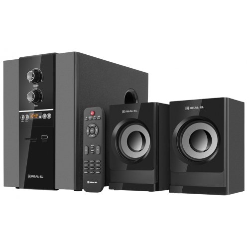 Акустическая система REAL-EL M-355 (EL121300015) Black купить в Украине: Киев, Днепр, Харьков, Одесса  | Низкая цена, отзывы, характеристики от TELEMART фото