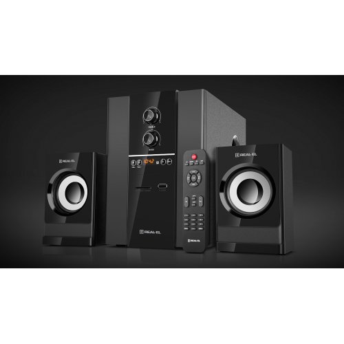 Акустическая система REAL-EL M-355 (EL121300015) Black купить в Украине: Киев, Днепр, Харьков, Одесса  | Низкая цена, отзывы, характеристики от TELEMART фото