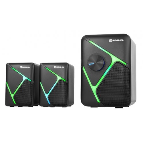 Акустическая система REAL-EL M-320 (EL121300014) Black купить в Украине: Киев, Днепр, Харьков, Одесса  | Низкая цена, отзывы, характеристики от TELEMART фото