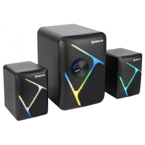 Акустическая система REAL-EL M-320 (EL121300014) Black купить в Украине: Киев, Днепр, Харьков, Одесса  | Низкая цена, отзывы, характеристики от TELEMART фото