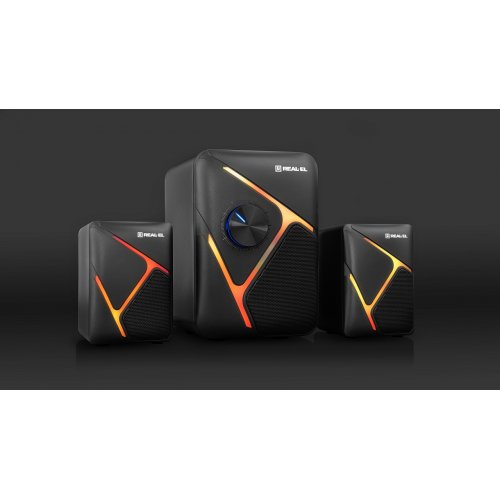 Акустическая система REAL-EL M-320 (EL121300014) Black купить в Украине: Киев, Днепр, Харьков, Одесса  | Низкая цена, отзывы, характеристики от TELEMART фото
