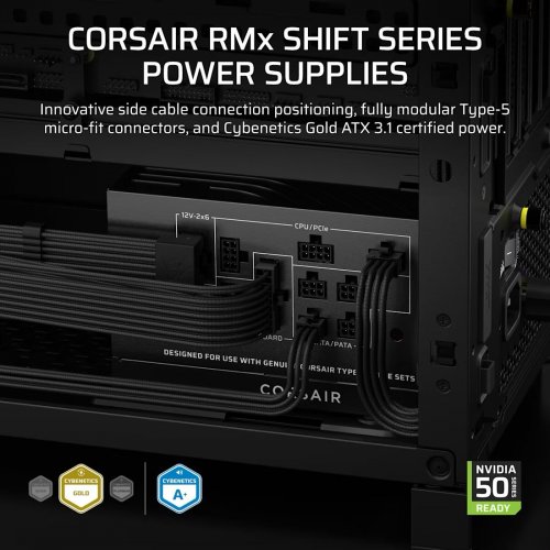 Блок живлення Corsair RM850x Shift ATX 3.1 850W (CP-9020299-EU) купити в Україні: Київ, Львів, Хмельницький, Тернопіль, Івано-Франківськ | Перевірка сумісності, низька ціна, відгуки, характеристики від TELEMART фото