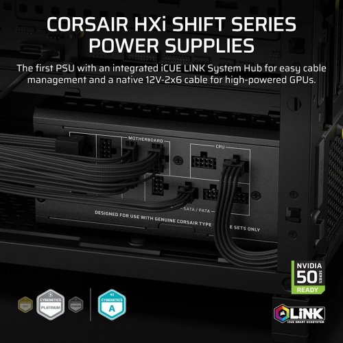 Блок живлення Corsair HX1500i Shift ATX 3.1 1500W (CP-9020269-EU) купити в Україні: Київ, Львів, Хмельницький, Тернопіль, Івано-Франківськ | Перевірка сумісності, низька ціна, відгуки, характеристики від TELEMART фото