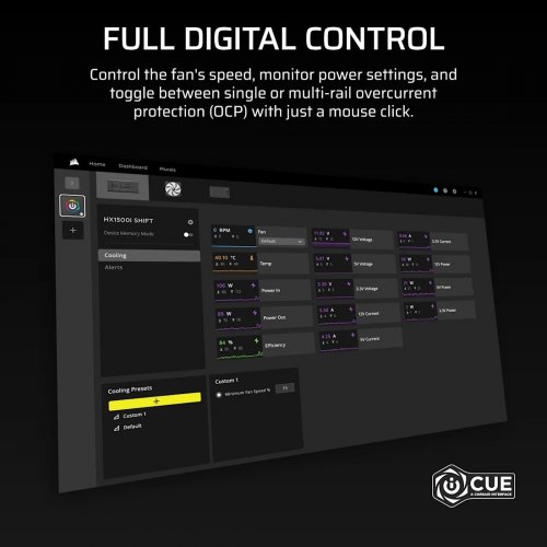 Блок живлення Corsair HX1500i Shift ATX 3.1 1500W (CP-9020269-EU) купити в Україні: Київ, Львів, Хмельницький, Тернопіль, Івано-Франківськ | Перевірка сумісності, низька ціна, відгуки, характеристики від TELEMART фото