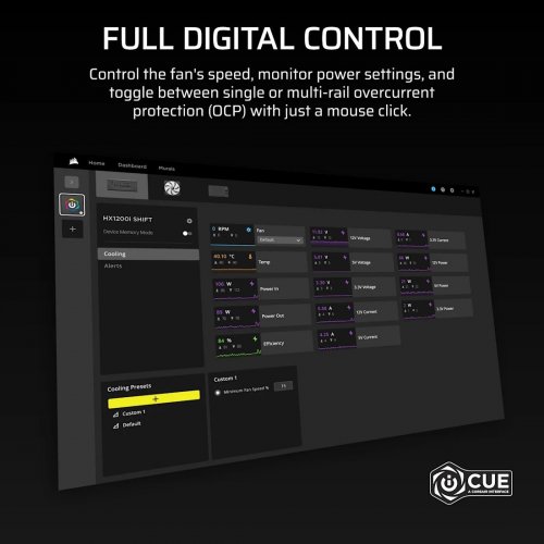 Блок живлення Corsair HX1200i Shift ATX 3.1 1200W (CP-9020267-EU) купити в Україні: Київ, Львів, Хмельницький, Тернопіль, Івано-Франківськ | Перевірка сумісності, низька ціна, відгуки, характеристики від TELEMART фото