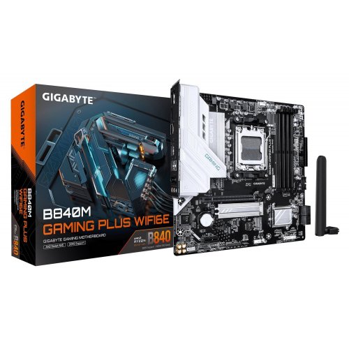 Материнская плата Gigabyte B840M GAMING PLUS WIFI6E (sAM5, AMD B840) купить в Украине: Киев, Днепр, Харьков, Одесса  | Проверка совместимости, низкая цена, отзывы, характеристики от TELEMART фото