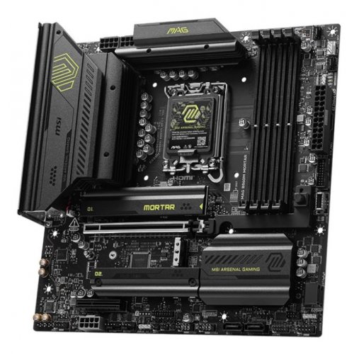 Материнская плата MSI MAG B860M MORTAR (s1851, Intel B860) купить в Украине: Киев, Днепр, Харьков, Одесса  | Проверка совместимости, низкая цена, отзывы, характеристики от TELEMART фото