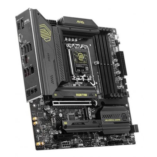 Материнская плата MSI MAG B860M MORTAR (s1851, Intel B860) купить в Украине: Киев, Днепр, Харьков, Одесса  | Проверка совместимости, низкая цена, отзывы, характеристики от TELEMART фото