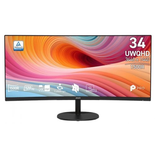 Монитор MSI 34" PRO MP341CQ E12 Black купить в Украине: Киев, Днепр, Харьков, Одесса  | Низкая цена, отзывы, характеристики от TELEMART фото