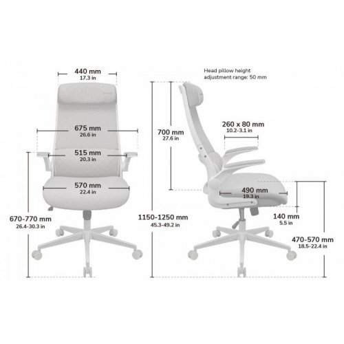 Офисное кресло Cougar Stryder Gray купить в Украине: Киев, Днепр, Харьков, Одесса  | Низкая цена, отзывы, характеристики от TELEMART фото