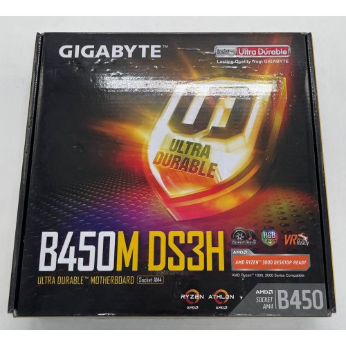 Материнская плата Gigabyte B450M DS3H (sAM4, AMD B450) + Ryzen 3000 Gen Ready (Восстановлено продавцом, 853108) купить в Украине: Киев, Днепр, Харьков, Одесса  | Проверка совместимости, низкая цена, отзывы, характеристики от TELEMART фото