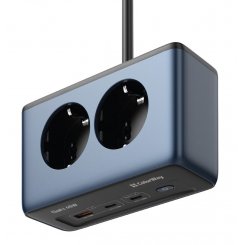 Мережевий фільтр ColorWay 2 м 2 розетки + USB + 2 x USB Type-C (CW-CHE25PDB) Blue