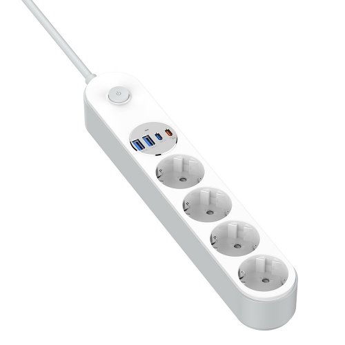 

ColorWay 2 м 4 розетки + 2 x USB + 2 x USB Type-C (CW-CHE44PDW) White