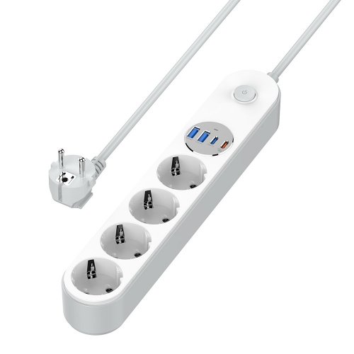 Photo ColorWay 2 m 4 sockets + 2 x USB + 2 x USB Type-C (CW-CHE44PDW) White
