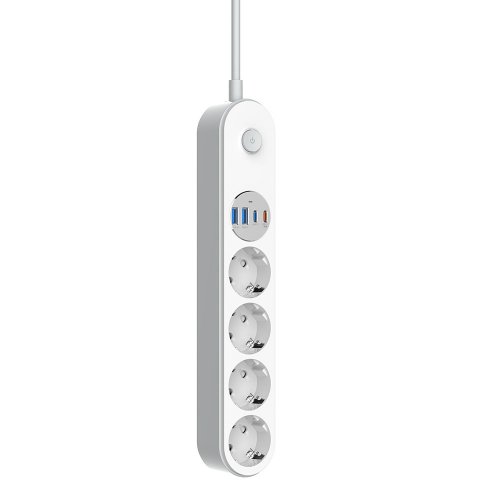 Photo ColorWay 2 m 4 sockets + 2 x USB + 2 x USB Type-C (CW-CHE44PDW) White