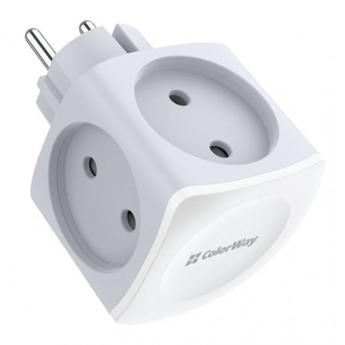 Электрический разветвитель ColorWay 4 розетки (CW-CHE4W) White купить в Украине: Киев, Днепр, Харьков, Одесса  | Низкая цена, отзывы, характеристики от TELEMART фото